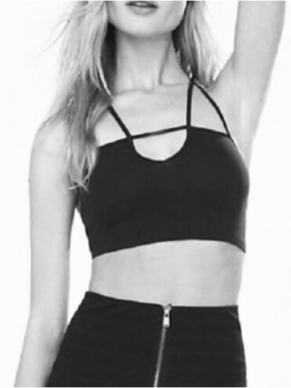 Express One Eleven Black Strappy Bralette Top